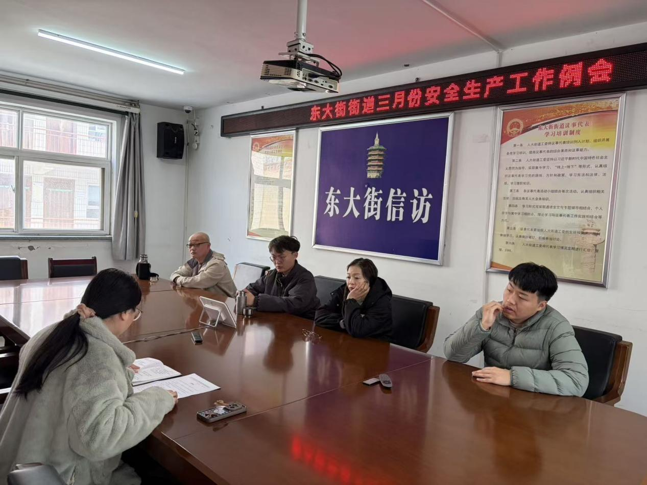 东大街街道3月份安全生产工作例会