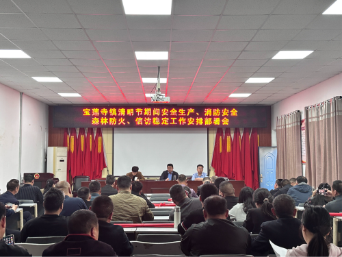 宝莲寺镇召开清明节期间安全生产、消防安全暨森林防火工作部署会