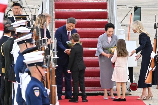 习近平抵达华盛顿对美国进行国事访问 习近平抵达华盛顿对美国进行国事访问