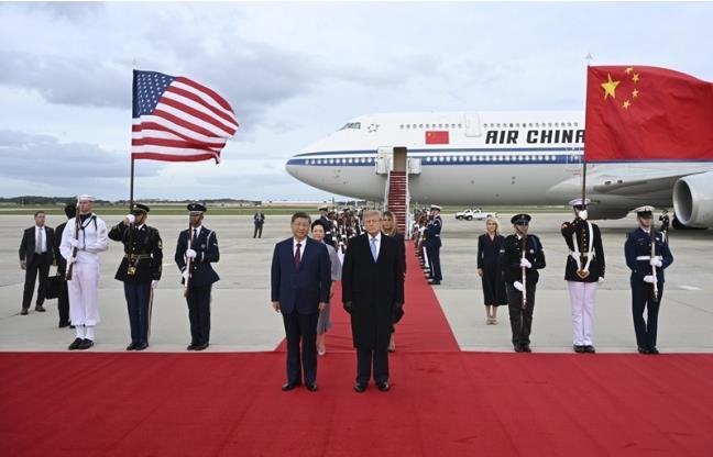 习近平抵达华盛顿对美国进行国事访问 习近平抵达华盛顿对美国进行国事访问