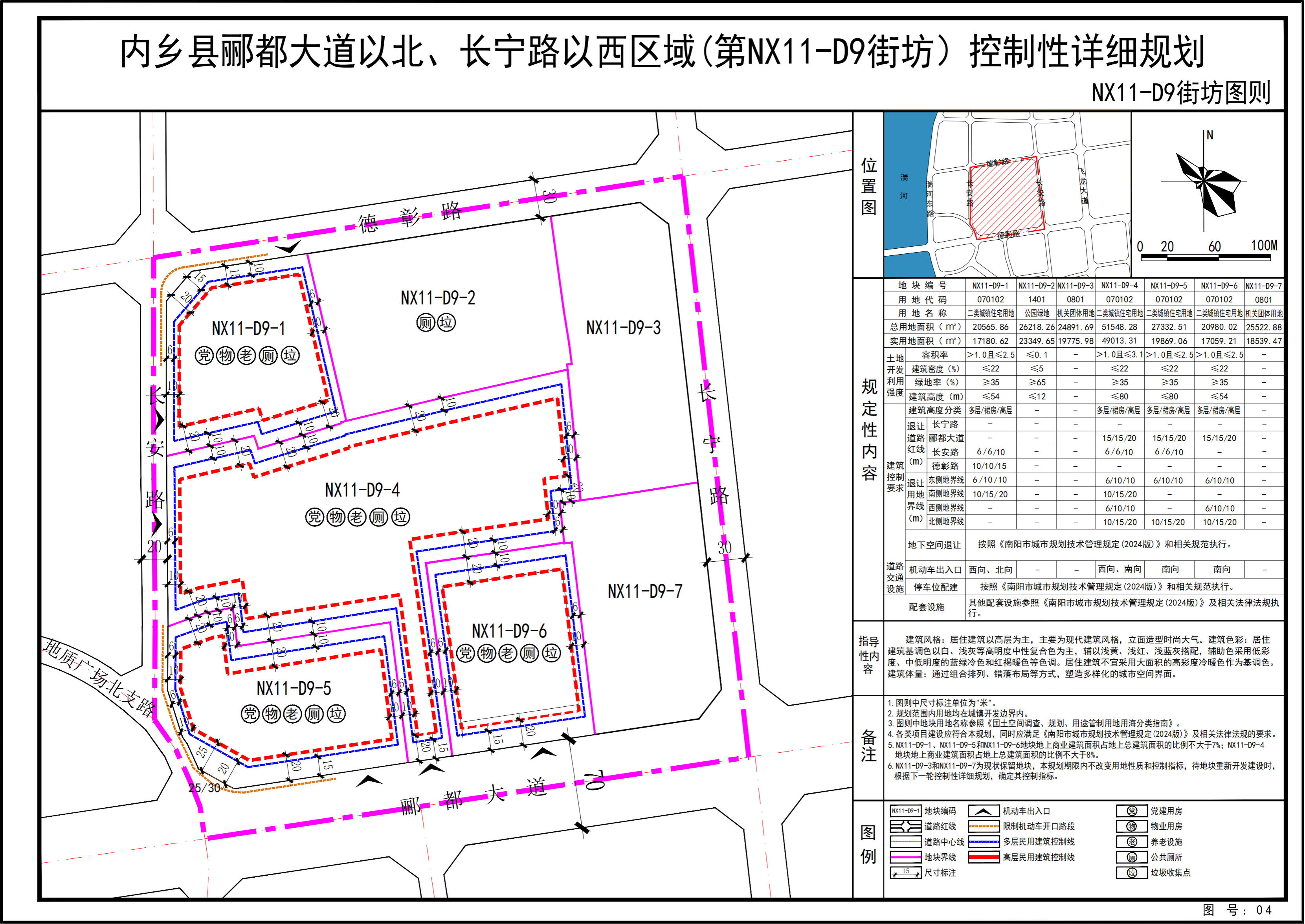 内乡县郦都大道以北、长宁路以西区域(第NX11-D9街坊)控制性详细规划 内乡县郦都大道以北、长宁路以西区域(第NX11-D9街坊)控制性详细规划