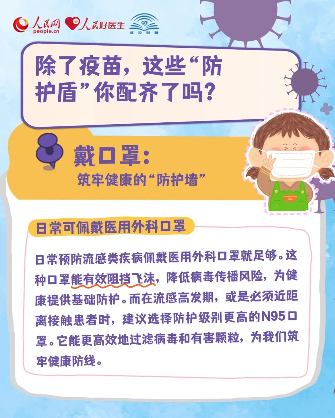 【公共衛生事件類預警信息】應對流感，除了疫苗，這些“防護盾”你配齊了嗎？