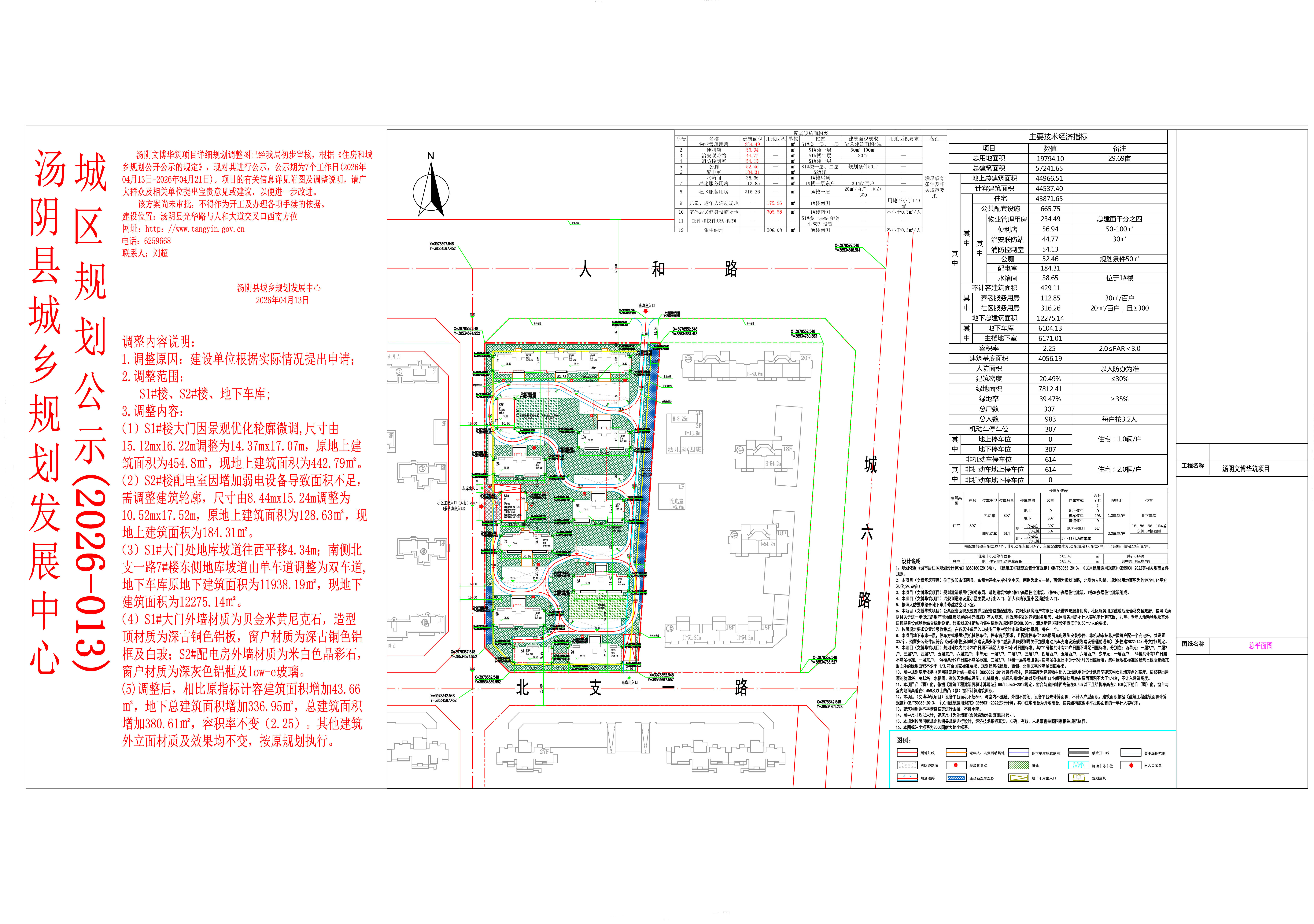 汤阴县城乡规划发展中心城区公示（2026年013号）——汤阴文博华筑项目详细规划调整图——刘超