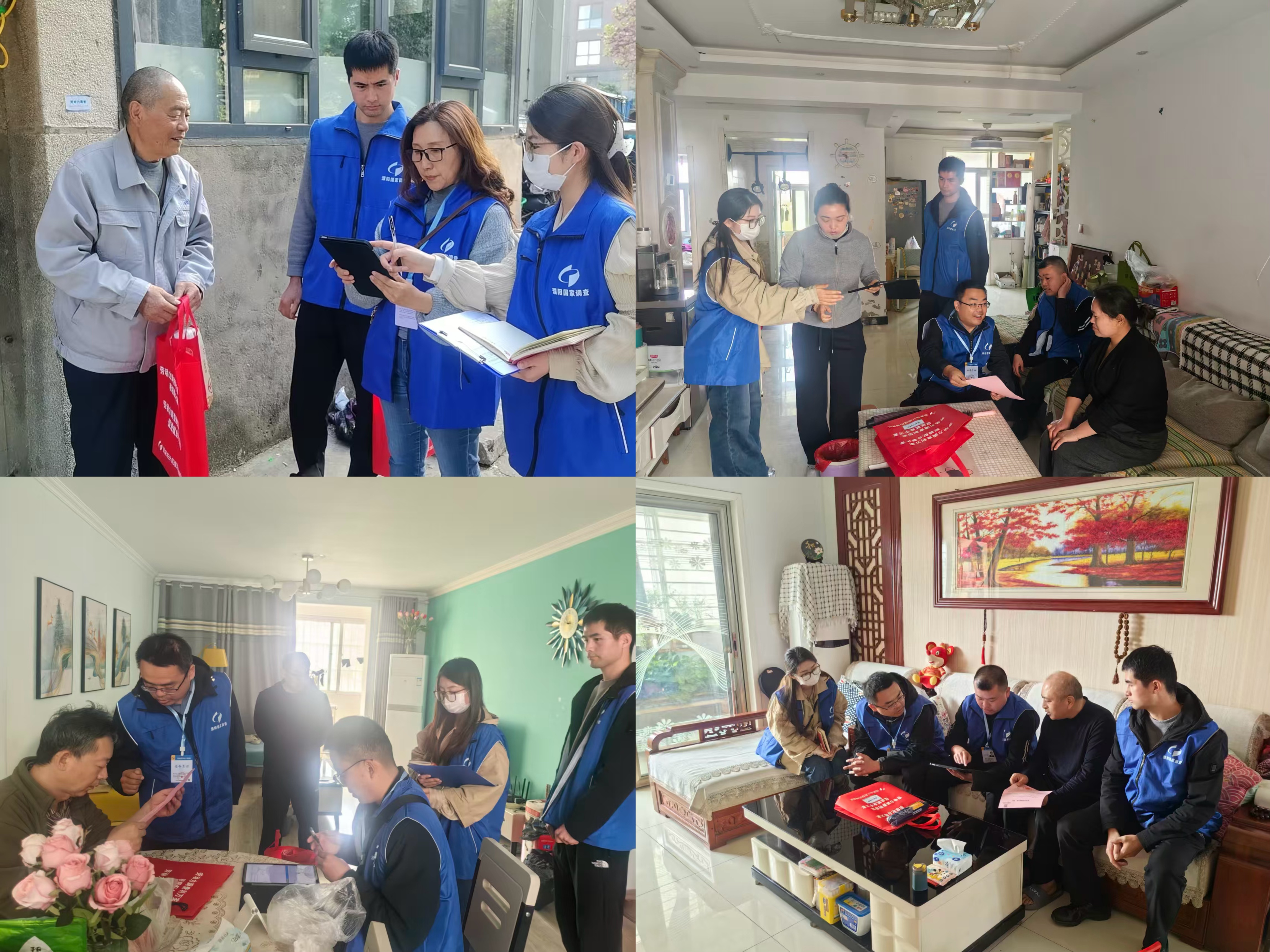 华龙区统计局开展劳动力调查新样本陪访工作