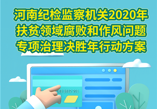 河南紀(jì)檢監(jiān)察機關(guān)2020年扶貧領(lǐng)域腐敗和作風(fēng)問題  專項治理決勝年行動方案